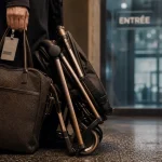 Cybex Mios, poussette premium compacte en hall urbain