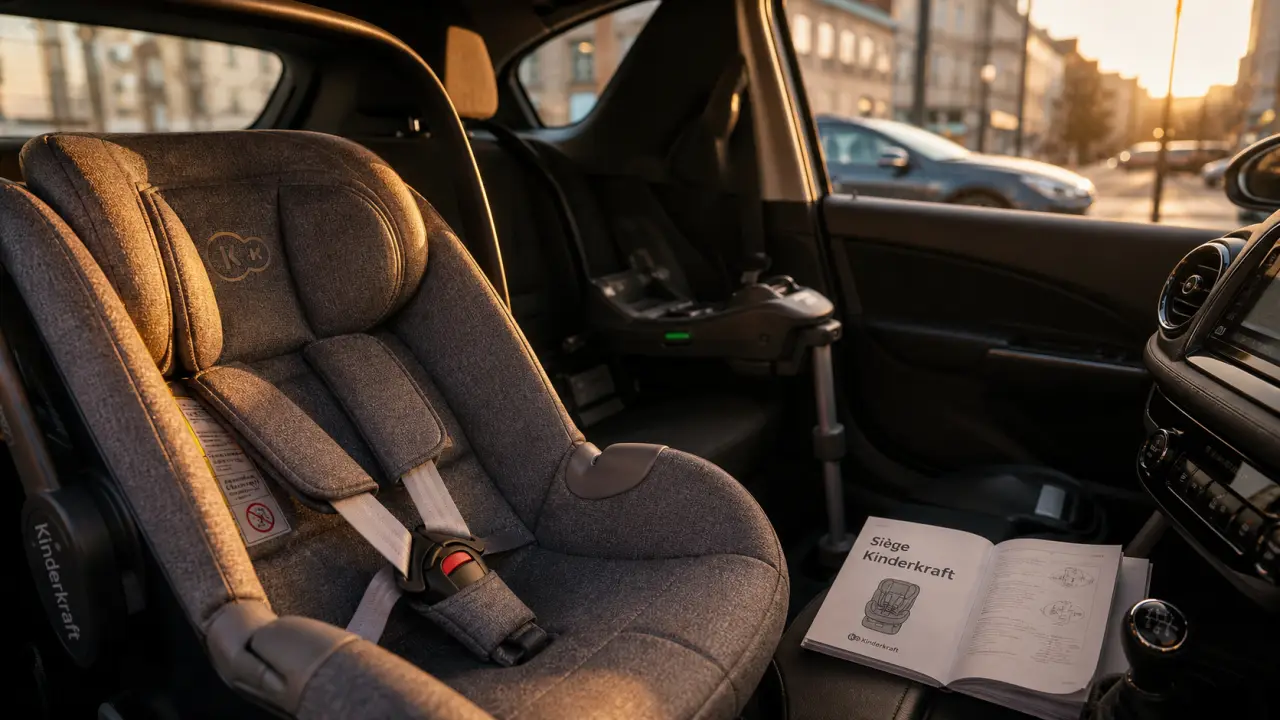 Kinderkraft siège auto coque bébé Isofix en voiture, selon l’âge