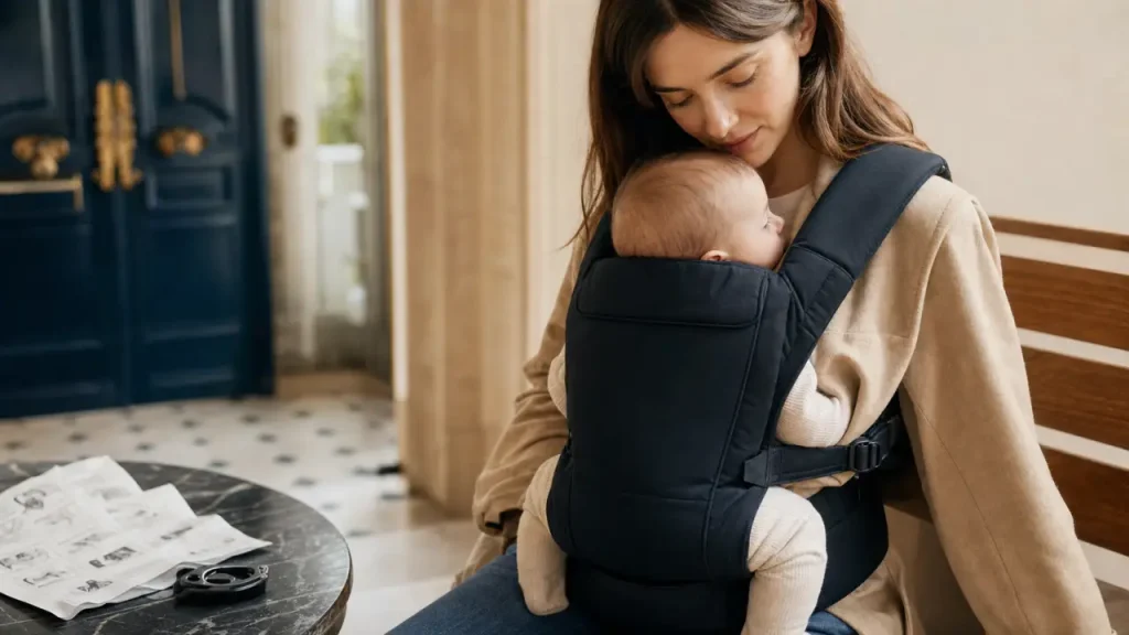 Dès la naissance, 15 kg et réglages à vérifier pour le porte-bébé Aubert Concept