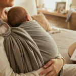 Porte bébé koala : bébé en écharpe pré-nouée dès la naissance