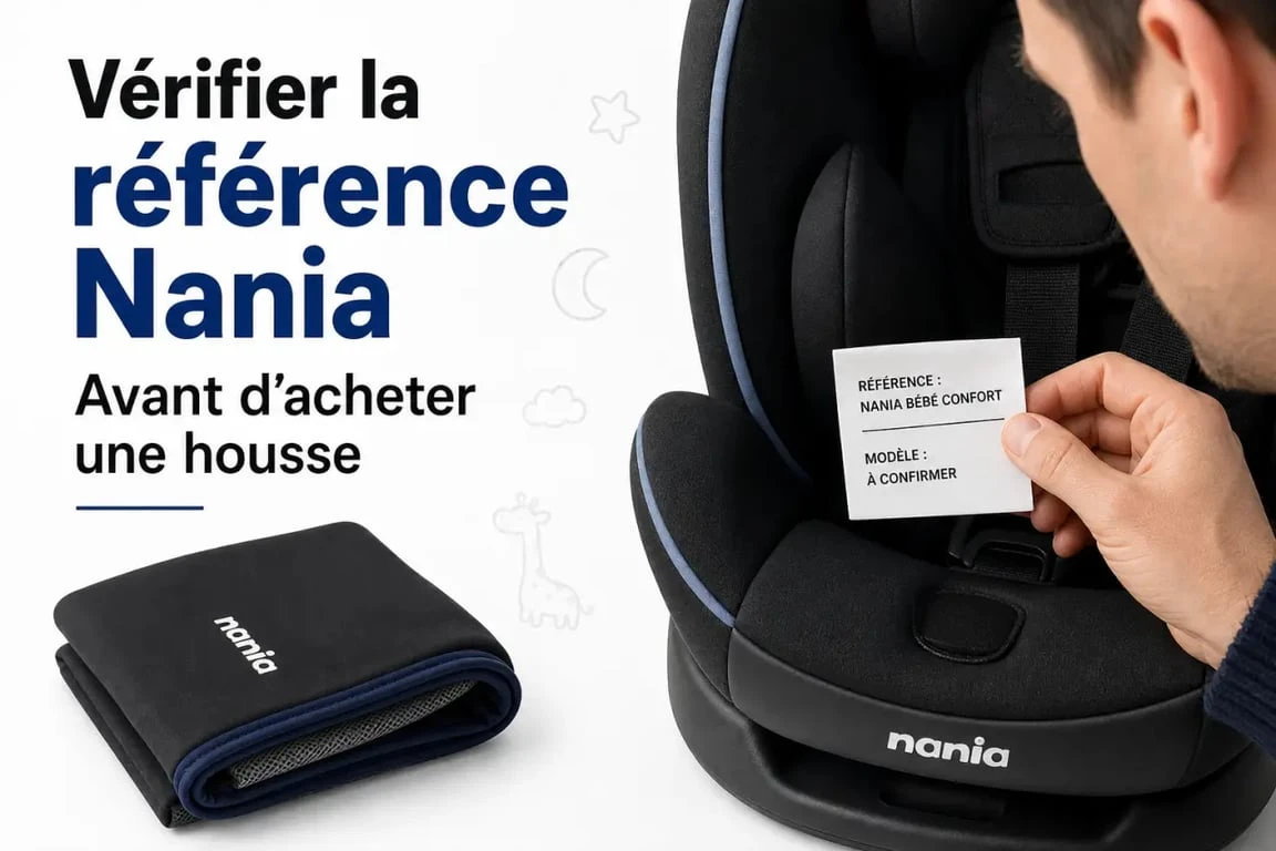 housse siège auto Nania avec vérification de la référence avant achat