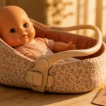 Porte bébé Corolle floral 36-42 cm, poupon 42 cm, lumière dorée