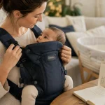 Porte bébé infantino avec 4 modes, jusqu’à 18 kg, en usage correct.