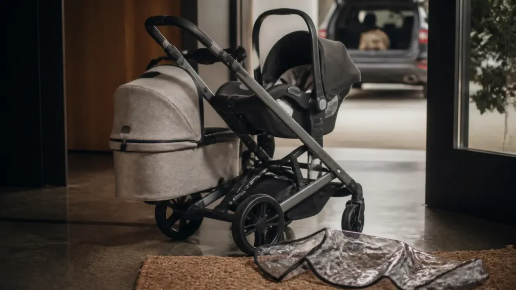 Poussette trio hauck pour voiture, ville et parc
