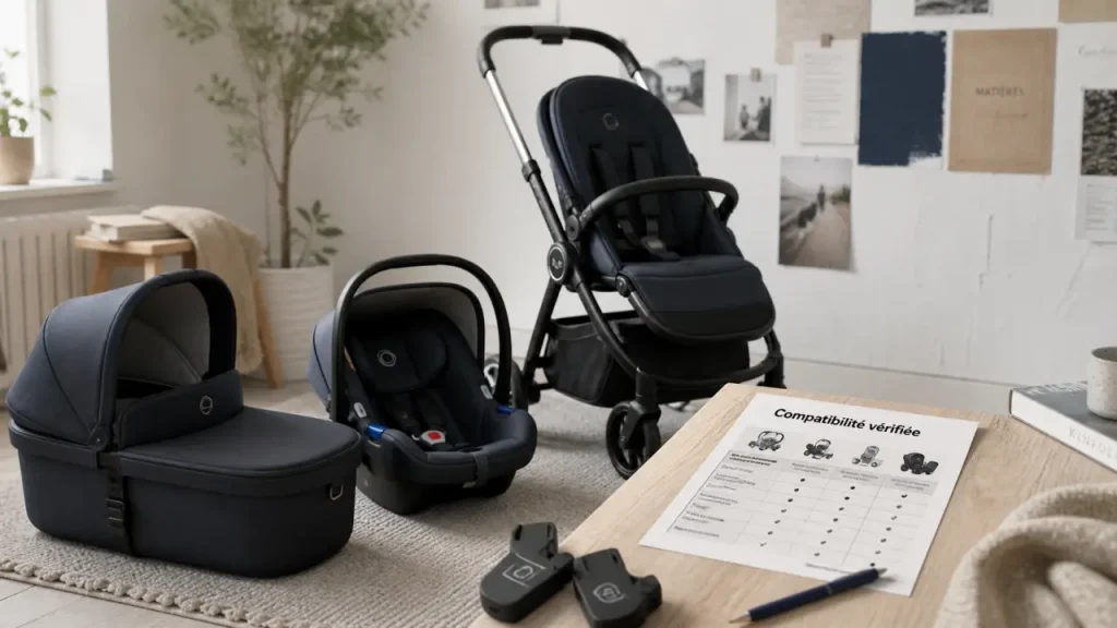 Poussette trio maxi cosi : compatibilité nacelle et siège auto à vérifier