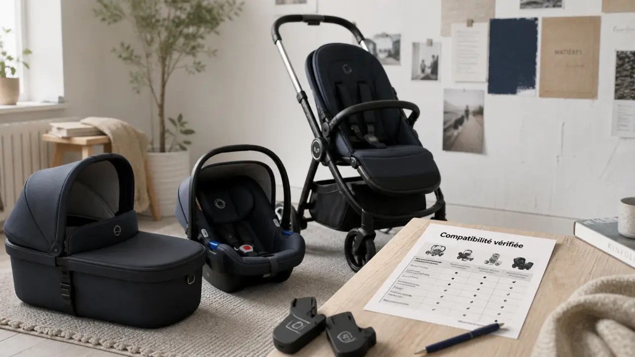 Poussette trio maxi cosi : compatibilité nacelle et siège auto à vérifier