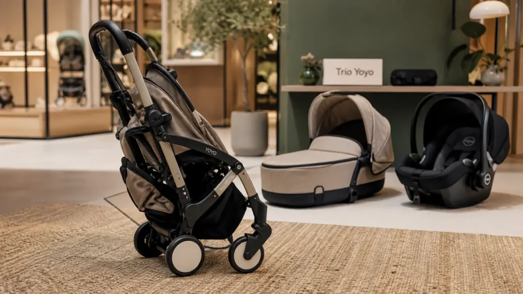 Poussette trio Yoyo avec nacelle et siège-auto dès la naissance