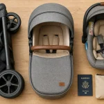 Poussette Zelia S Trio avec nacelle et siège auto, pack complet