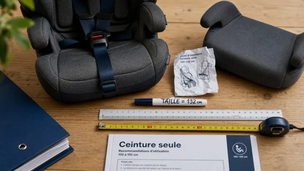 Siège auto age obligatoire : taille et ceinture seule