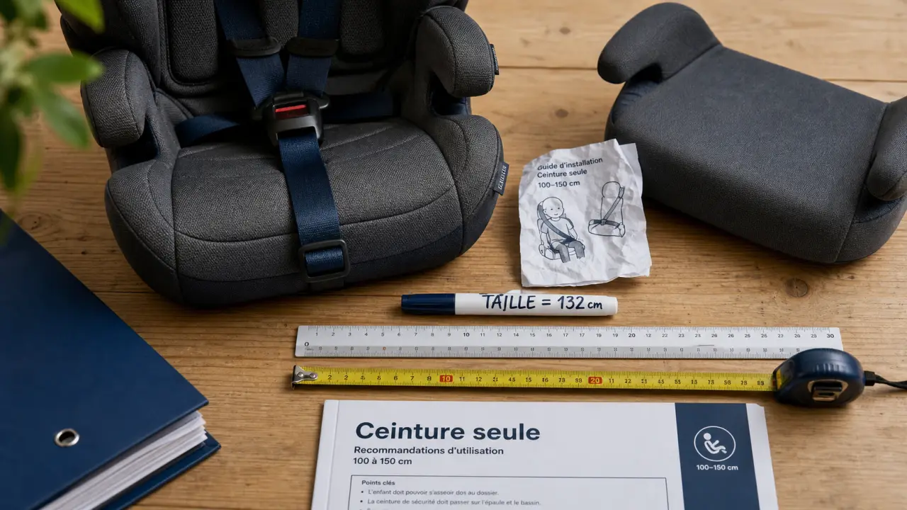 Siège auto age obligatoire : taille et ceinture seule