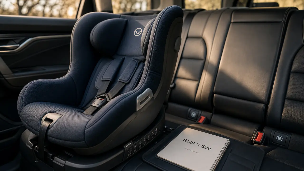 Siège auto bebe confort R129 i-Size installé en voiture