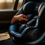 Siège auto face à la route à 15 mois, harnais ajusté