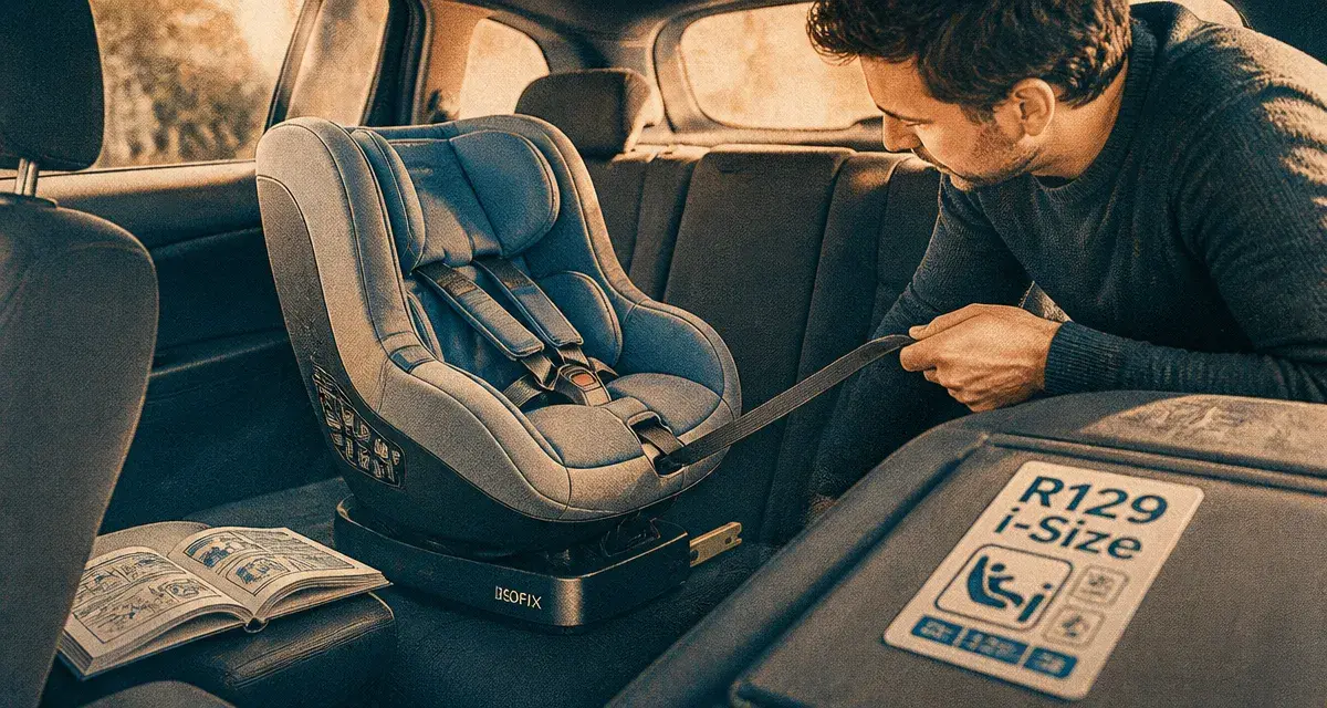 Siège auto Graco avec harnais et ISOFIX dans une voiture