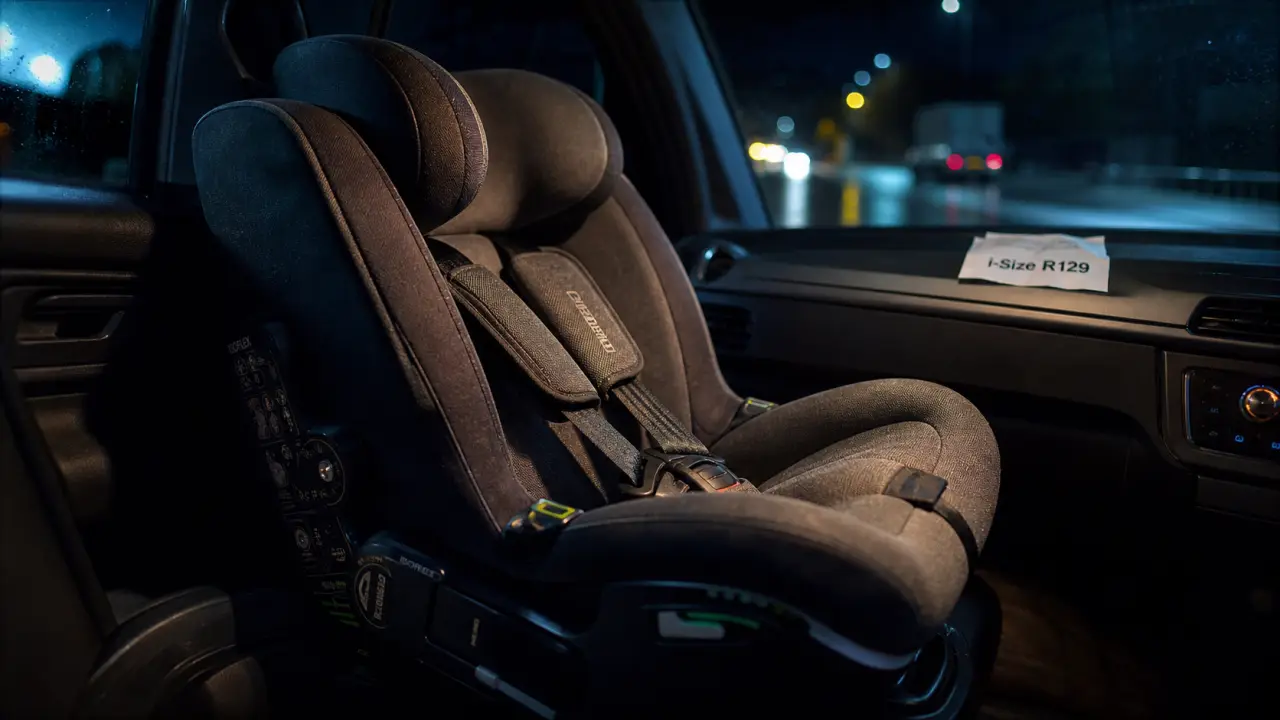 Siège auto inclinable pour long trajet, confort i-Size, harnais visibles