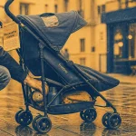 Trottine poussette canne compacte dès la naissance jusqu’à 22 kg, sur trottoir avec parent