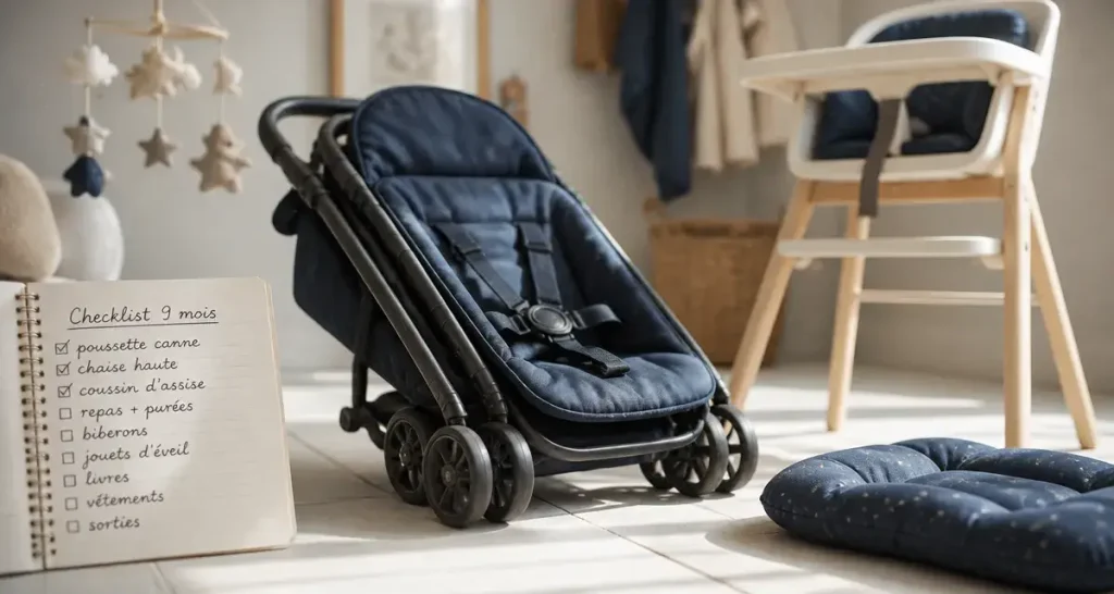 À partir de quel age poussette canne, poussette canne et checklist 9 mois