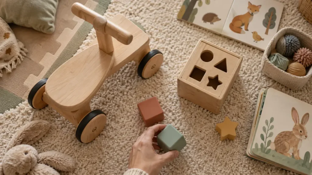 Idee cadeau bebe 1 an : motricite et premiers mots