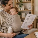 Écharpe de portage : bébé bien maintenu, réglage correct